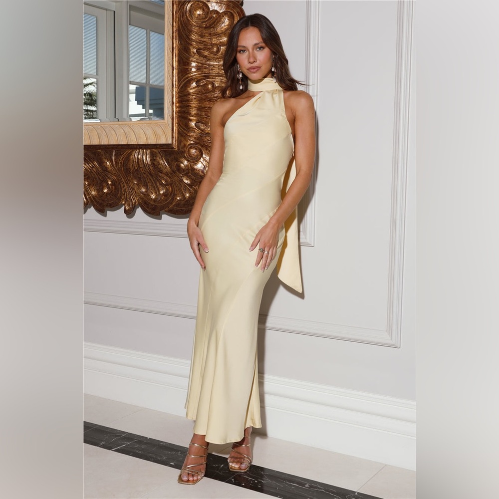 Hello Molly One Shoulder Cream Dress
